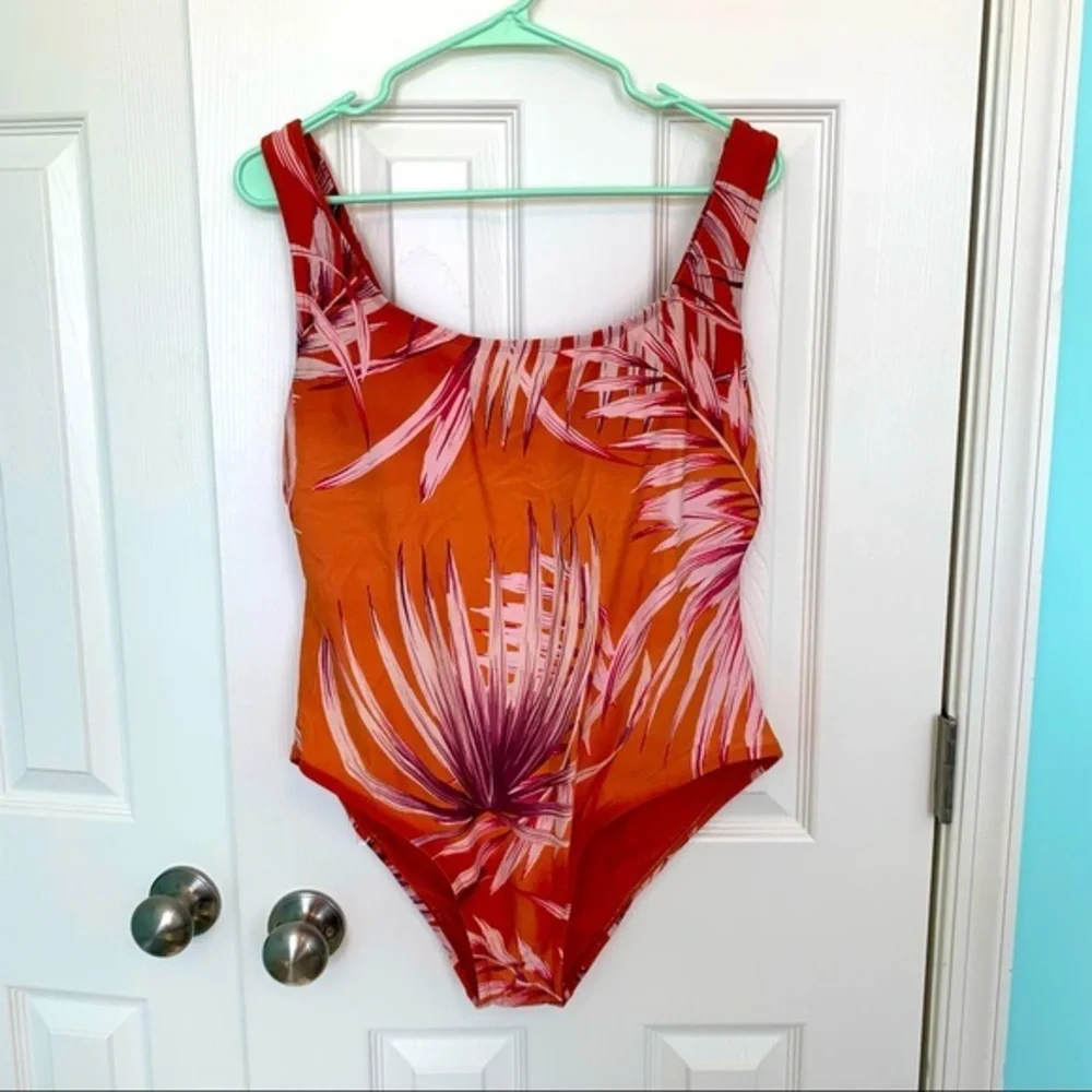 Kona Sol‎ size XL one piece swimsuit bathing suit orange